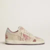 Women's Ball Star LTD in pink and beige suede with pearl-gray leather heel tab