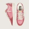 Women’s Ball Star LTD in pink suede with cream leather star and red suede inserts
