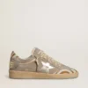 Women's Ball Star LTD in suede with metallic leather star and zebra pony skin heel tab