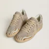 Women's Ball Star LTD in suede with metallic leather star and zebra pony skin heel tab