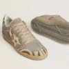 Women's Ball Star LTD in suede with metallic leather star and zebra pony skin heel tab