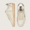 Women’s Ball Star LTD in white leather with animal-print pony skin star
