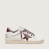 Women’s Ball Star LTD in white leather with burgundy leather star