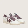 Women’s Ball Star LTD in white leather with burgundy leather star