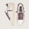 Women’s Ball Star LTD in white leather with burgundy leather star