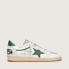 Women’s Ball Star LTD in white leather with green star and Skins