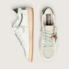 Women’s Ball Star LTD in white leather with green star and Skins