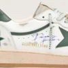 Women’s Ball Star LTD in white leather with green star and Skins