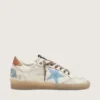 Women’s Ball Star LTD in white leather with light blue embroidered star