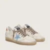 Women’s Ball Star LTD in white leather with light blue embroidered star