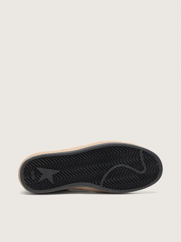 Women’s Ball Star LTD in white nappa leather with black leather star and heel tab