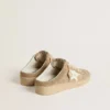 Women's Ball Star Sabot in beige suede with white leather star