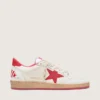 Men’s Ball Star Wishes in white leather with a red star and heel tab