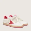 Men’s Ball Star Wishes in white leather with a red star and heel tab