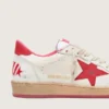Men’s Ball Star Wishes in white leather with a red star and heel tab