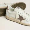 Women’s Ball Star Wishes in white leather with metallic bronze leather star