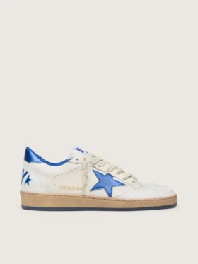 Women’s Ball Star Wishes in white nappa leather with bright blue star and heel tab