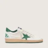 Women's Ball Star Wishes in white nappa leather with green leather star and heel tab