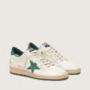 Women's Ball Star Wishes in white nappa leather with green leather star and heel tab