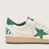 Women's Ball Star Wishes in white nappa leather with green leather star and heel tab