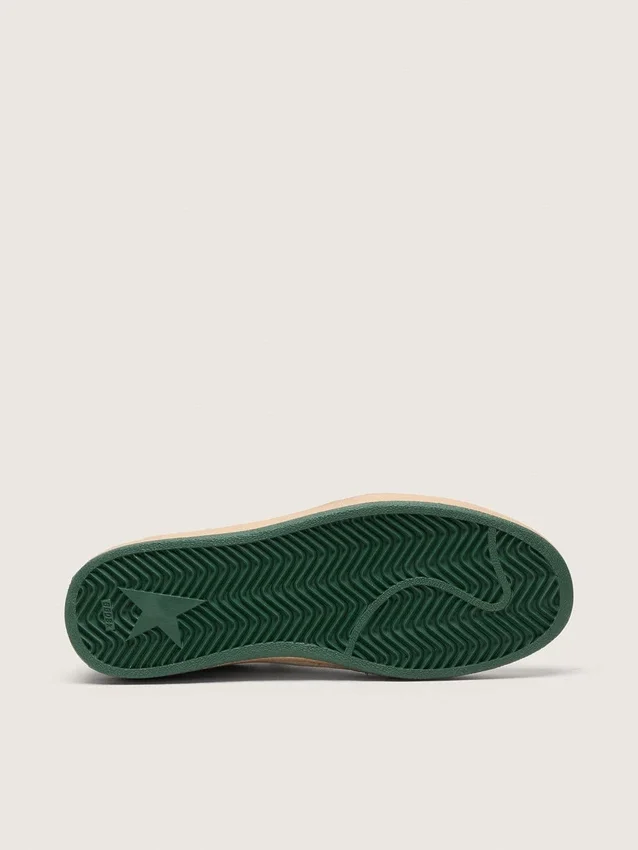 Women's Ball Star Wishes in white nappa leather with green leather star and heel tab