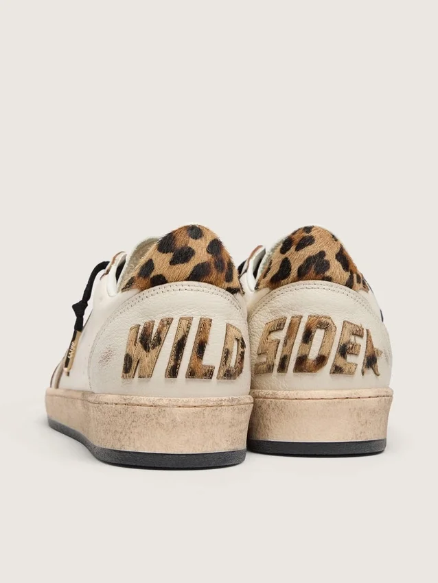 Men's Ball Star Wishes with suede star and leopard-print pony skin heel tab