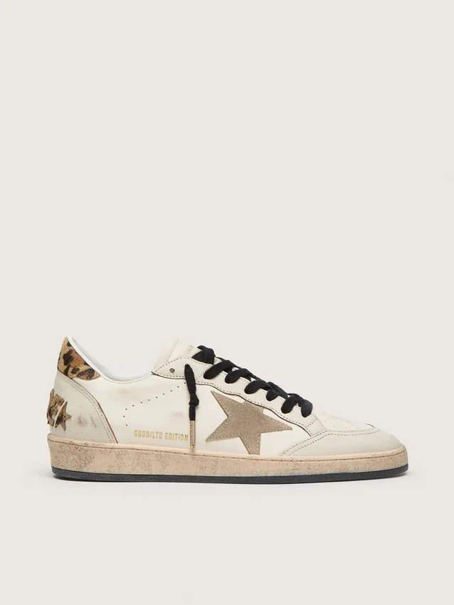 Men's Ball Star Wishes with suede star and leopard-print pony skin heel tab