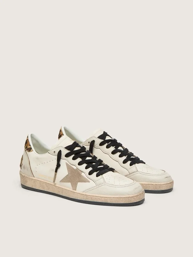 Men's Ball Star Wishes with suede star and leopard-print pony skin heel tab