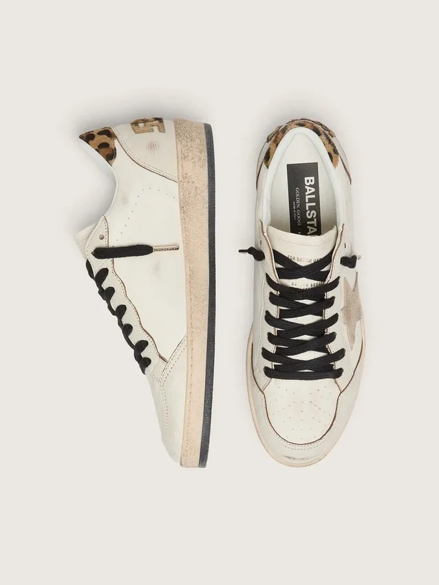 Men's Ball Star Wishes with suede star and leopard-print pony skin heel tab