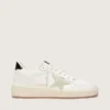Ball Star with ice-gray suede star and glossy black leather heel tab