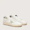 Ball Star with ice-gray suede star and glossy black leather heel tab