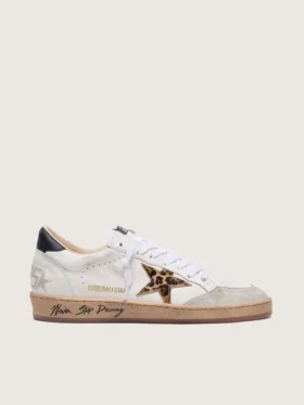 Women's Ball Star with leopard print pony skin star and black heel tab