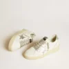 Women's Ball Star with silver leather star and silver glitter heel tab