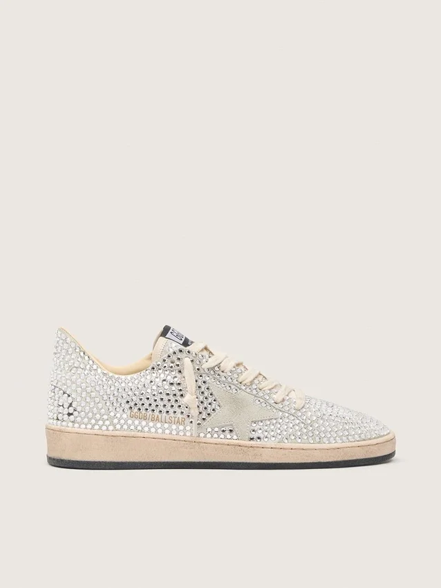 Women’s Ball Star with Swarovski crystals and gray suede star