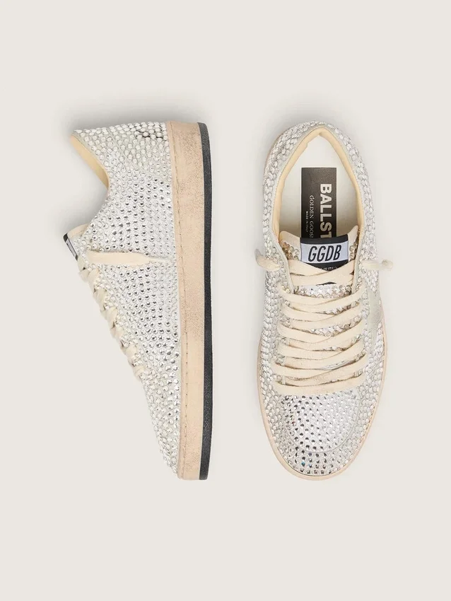 Women’s Ball Star with Swarovski crystals and gray suede star