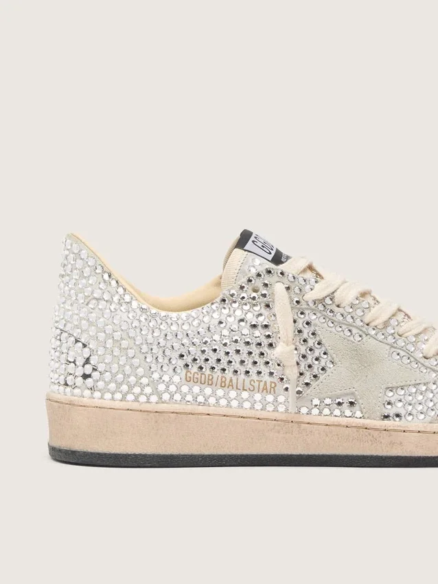Women’s Ball Star with Swarovski crystals and gray suede star