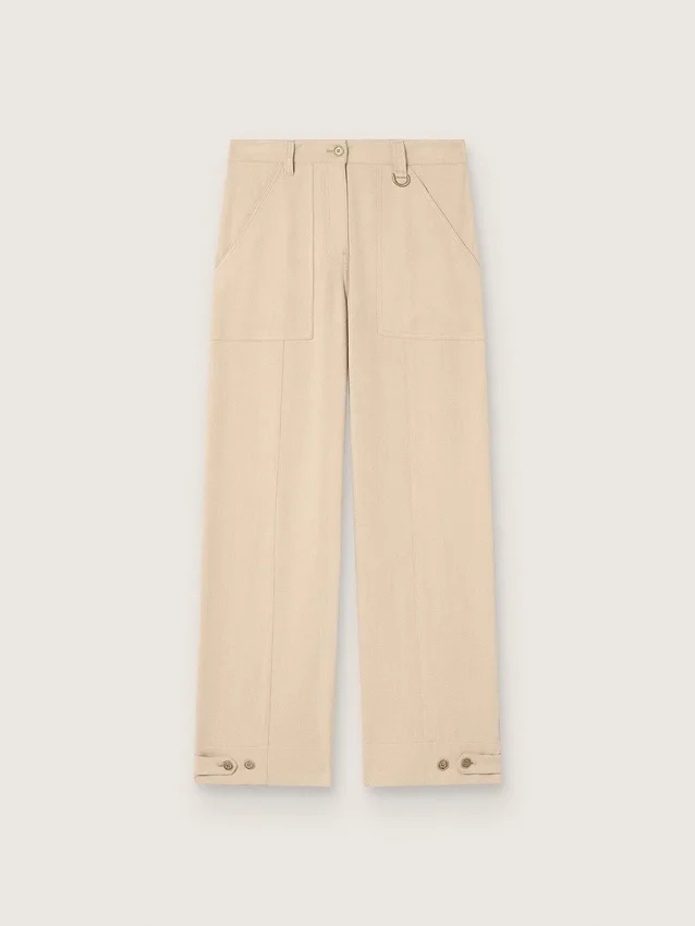 Women's beige viscose pants