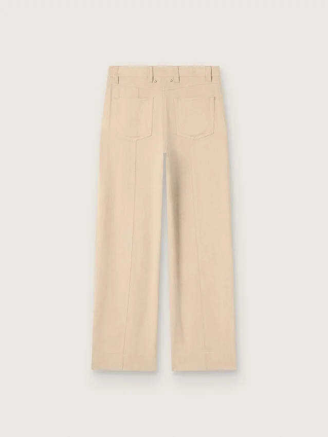 Women's beige viscose pants