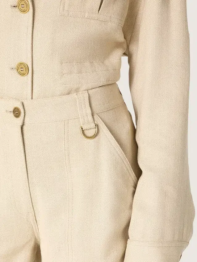 Women's beige viscose pants