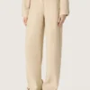 Women's beige viscose pants