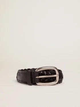 Women's belt in black leather