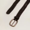 Women's belt in black leather
