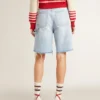 Women's Bermuda shorts in lived-in effect denim