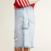Women's Bermuda shorts in lived-in effect denim