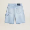 Women's Bermuda shorts in lived-in effect denim