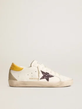 Women’s Bio-based Super-Star with red glitter star and leather heel tab
