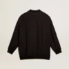 Women’s black cardigan with shaded embroidery