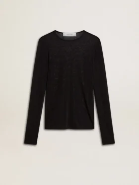 Women's black crew neck t-shirt