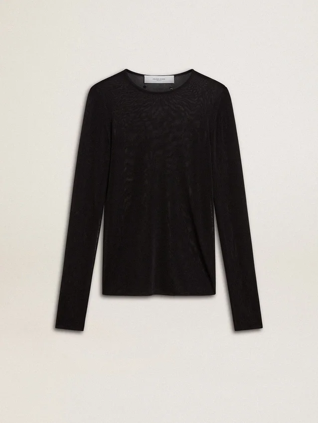 Women's black crew neck t-shirt