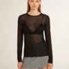 Women's black crew neck t-shirt